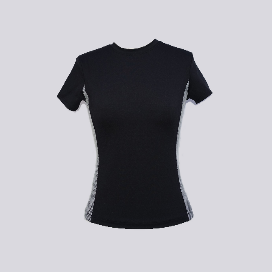 Contrast T-shirt - Black and white